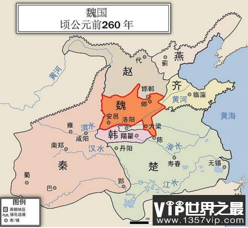 战国七雄地图古今对比，战国七雄是哪七国(我是楚国人)