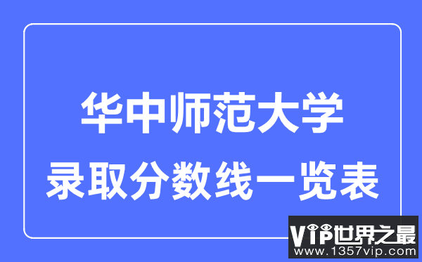 2023年高考多少分能上华中师范大学？附各省录取分数线