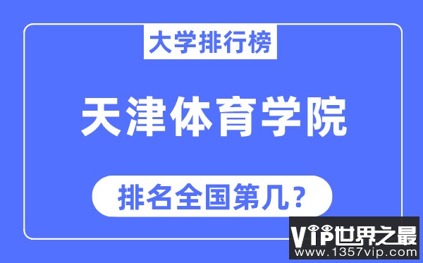 天津体育学院排名全国第几,2023年最新全国排名多少