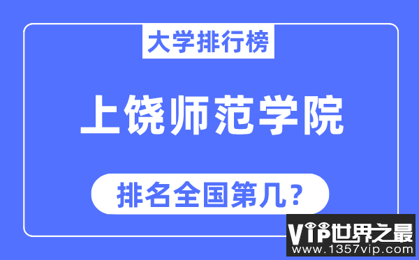 上饶师范学院排名全国第几,2023年最新全国排名多少