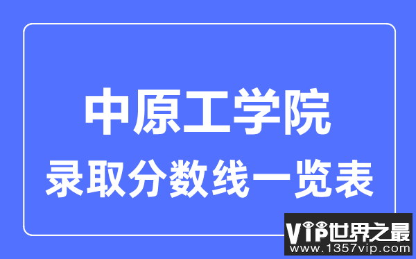 2023年高考多少分能上中原工学院？附各省录取分数线