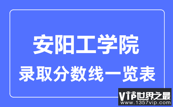 2023年高考多少分能上安阳工学院？附各省录取分数线