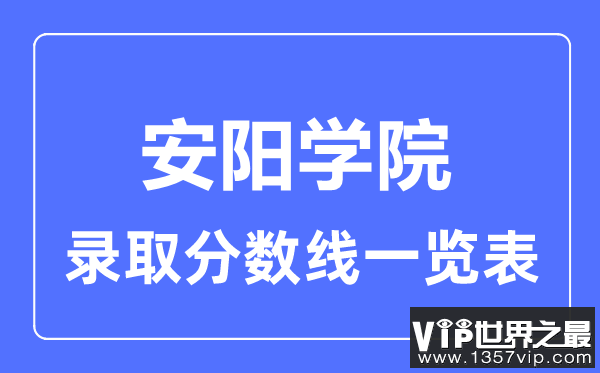 2023年高考多少分能上安阳学院？附各省录取分数线