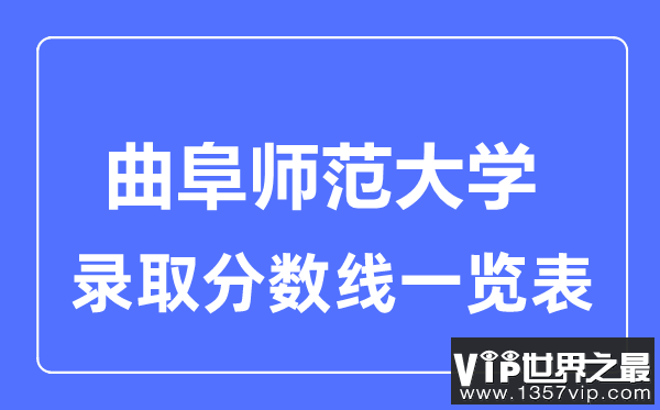 2023年高考多少分能上曲阜师范大学？附各省录取分数线