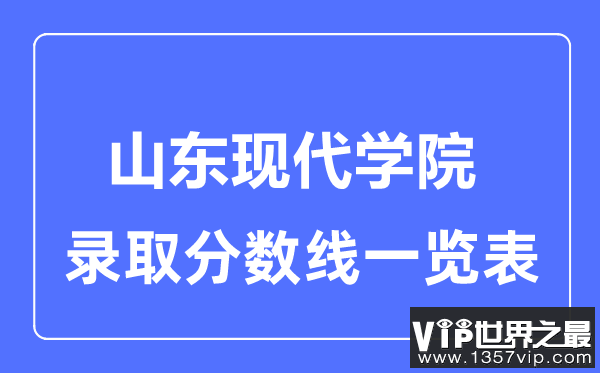 2023年高考多少分能上山东现代学院？附各省录取分数线