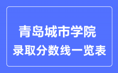 2023年高考多少分能上青岛城市学院？附各省录取分数线