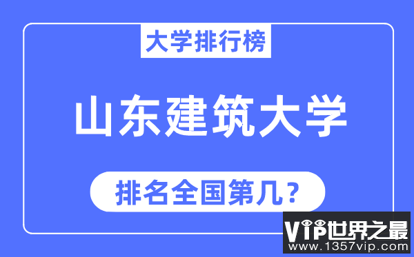 2023年山东建筑大学排名,最新全国排名第几