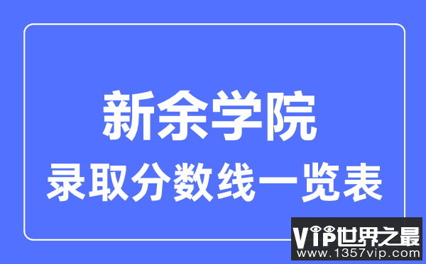 2023年高考多少分能上新余学院？附各省录取分数线