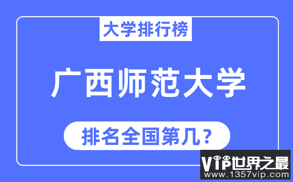 2023年广西师范大学排名,最新全国排名第几