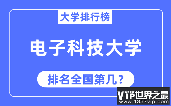 2023年电子科技大学排名,最新全国排名第几