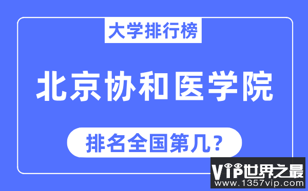 2023年北京协和医学院排名,最新全国排名第几