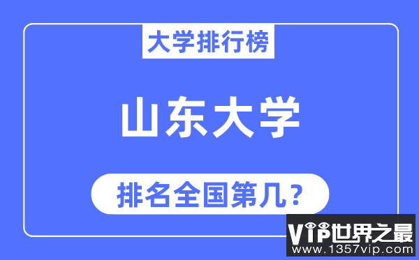 2023年山东大学排名,最新全国排名第几