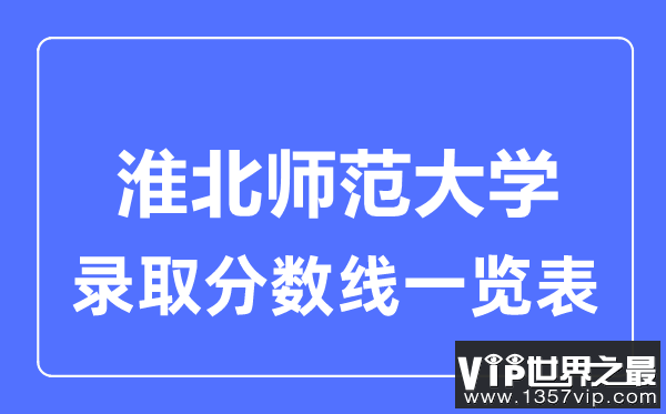 2023年高考多少分能上淮北师范大学？附各省录取分数线