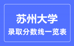 2023年高考多少分能上苏州大学？附苏州大学各省录取分数线一栏表