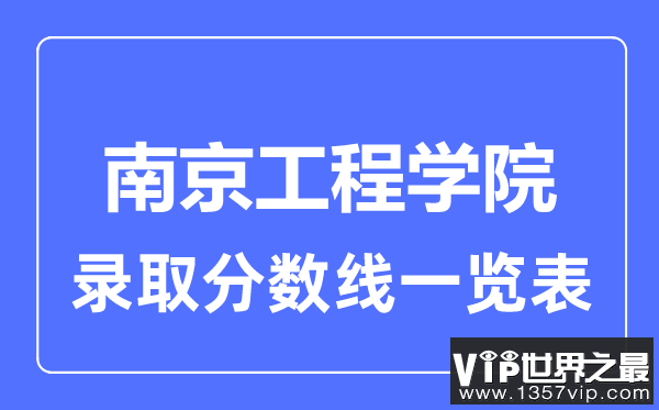 2023年高考多少分能上南京工程学院？附各省录取分数线