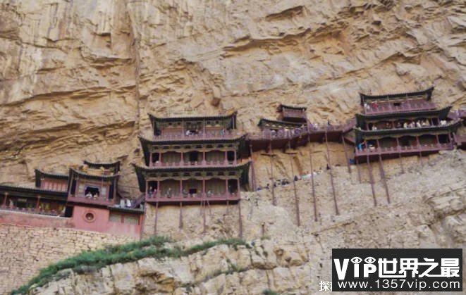 世界最奇险的建筑物 位于山西的悬空寺(成悬空状)